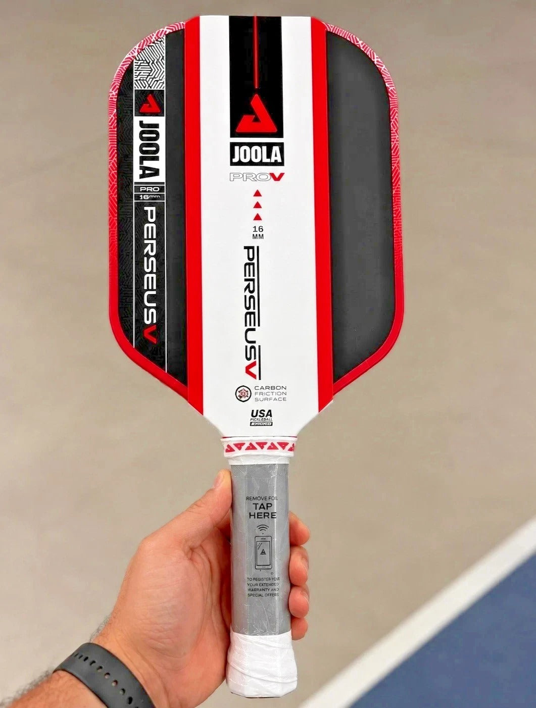 JOOLA Perseus Pro IV 16mm pickleball paddle front view