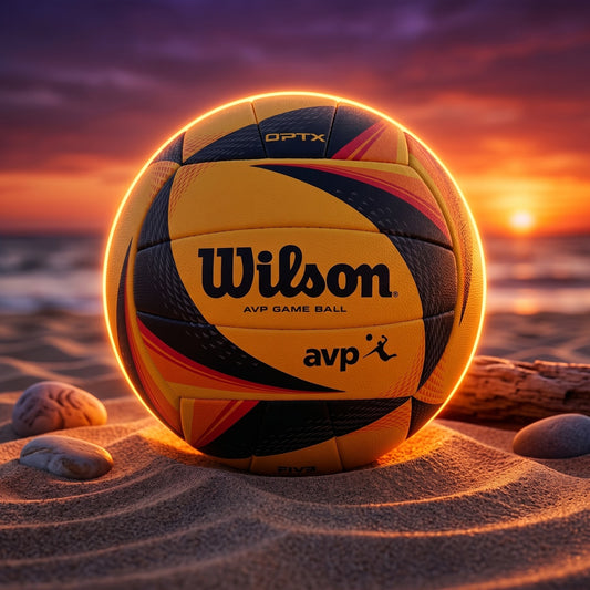 Wilson AVP OPTX Game Volleyball official size yellow and black