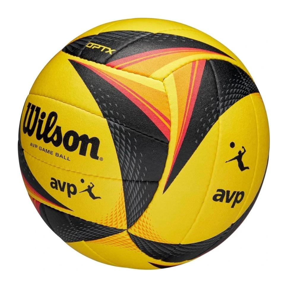 Wilson AVP OPTX Game Volleyball – Official Size Beach Volleyball, Yellow/Black
