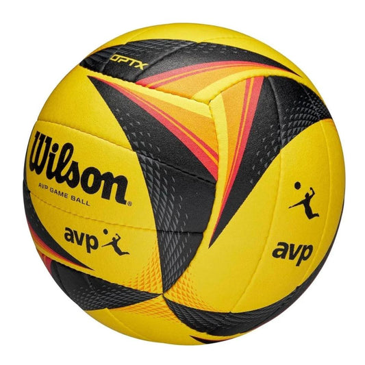 Wilson AVP OPTX Game Volleyball – Official Size Beach Volleyball, Yellow/Black