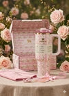Stanley Floral Pink Quencher H2.0 FlowState Tumbler 40 oz